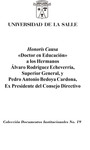 Librillo 19. Honoris Causa Doctor educación a los Hermanos Álvaro Rodríguez Echeverría y Antonio Bedoya Cardona